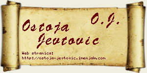 Ostoja Jevtović vizit kartica